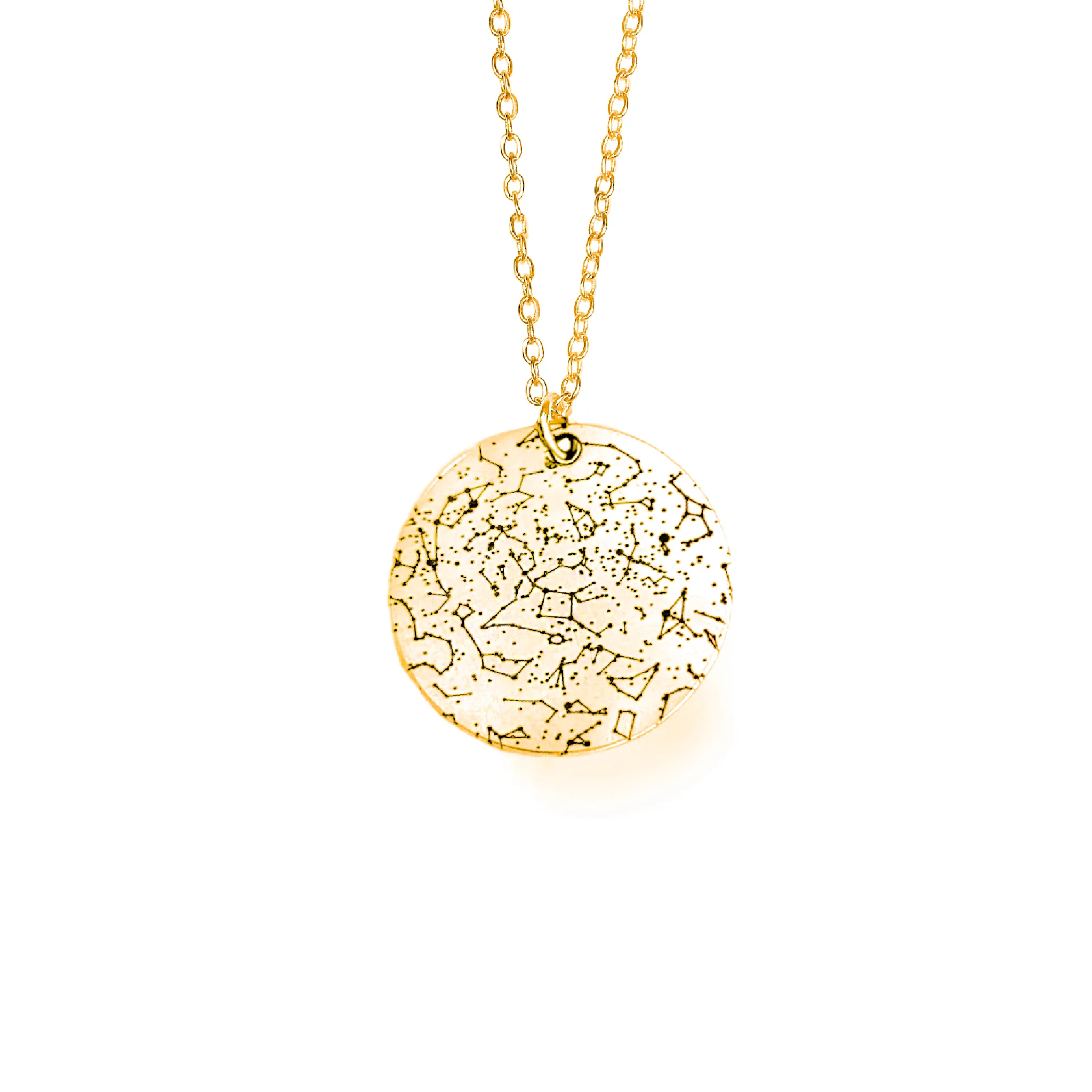 Custom Star Map Gold Filled Necklace Small Size
