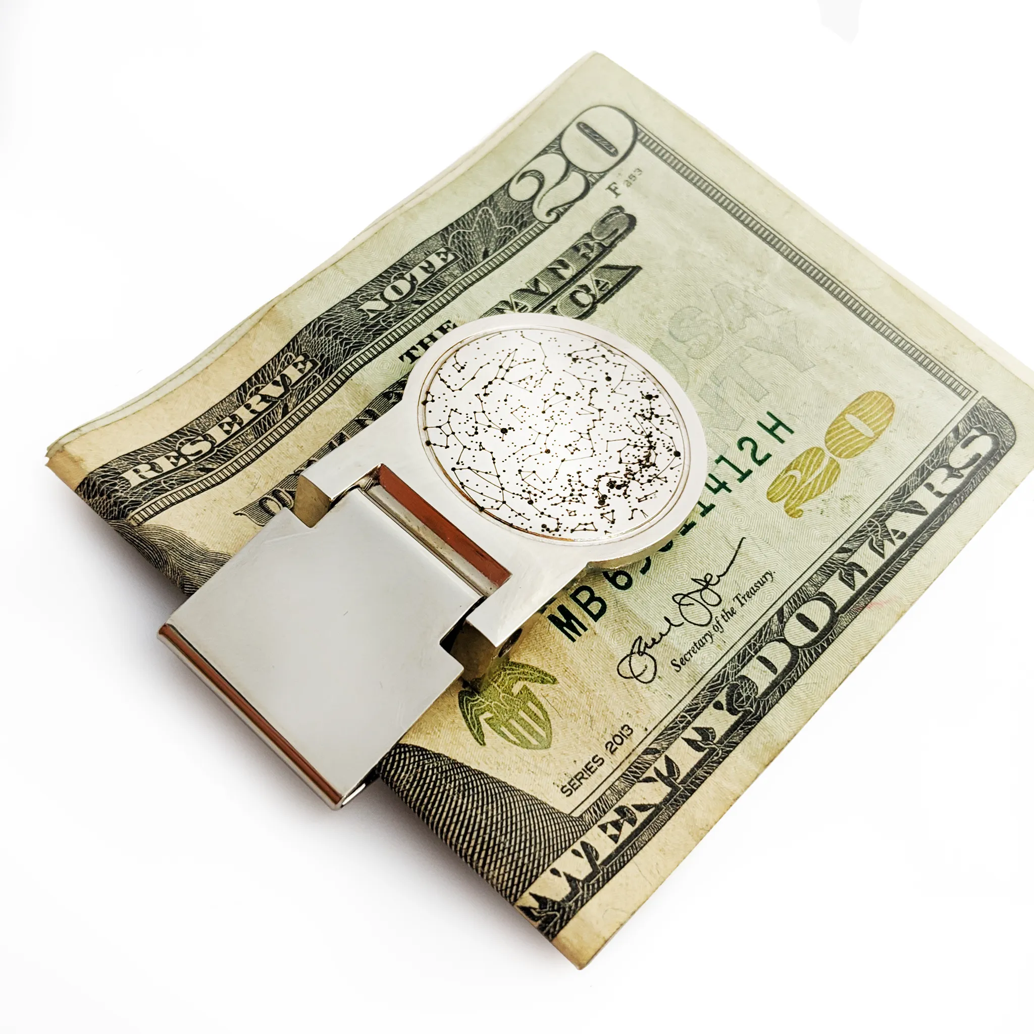Custom Star Map Money Clip Stainless Steel