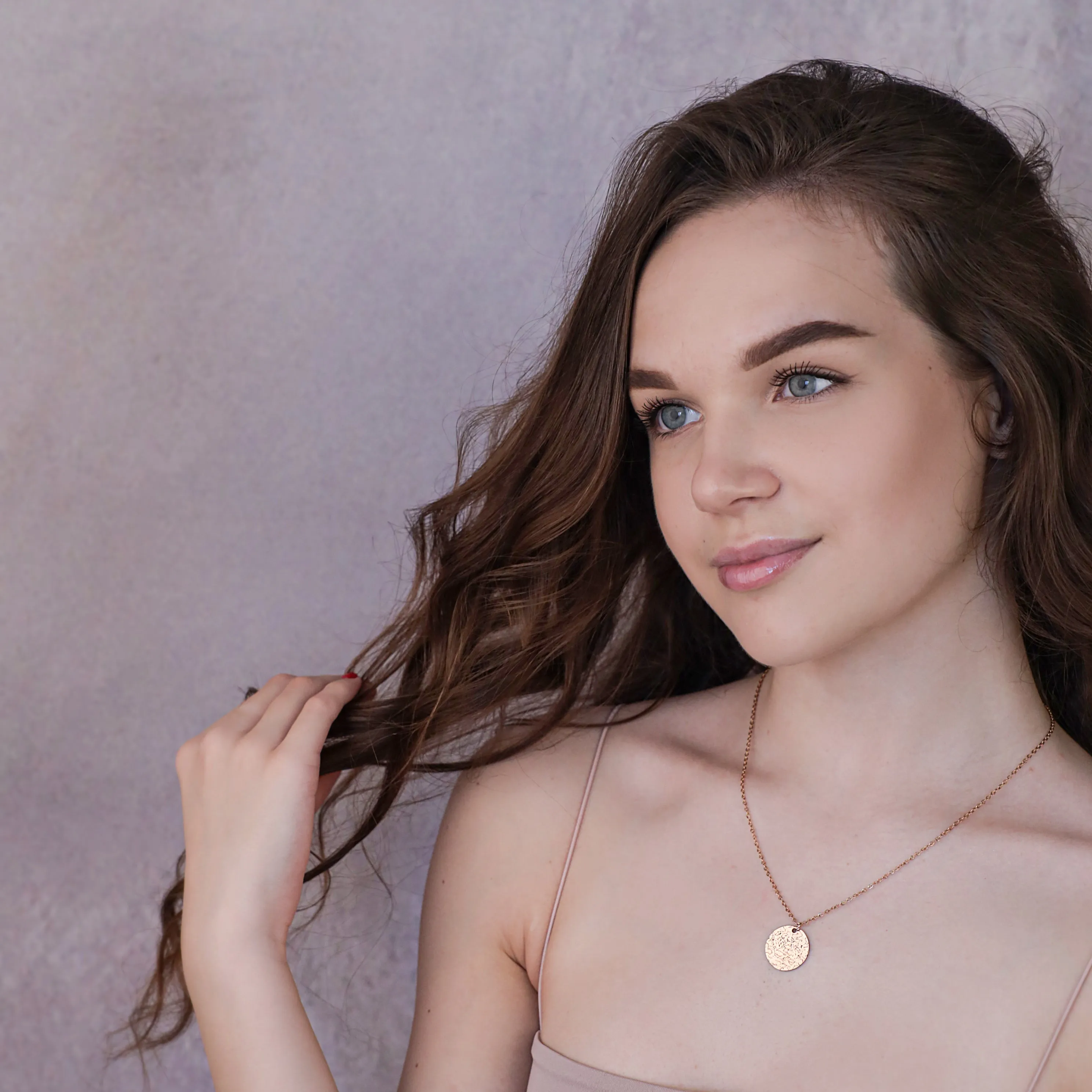 Custom Star Map Rose Gold Filled Necklace Small Size