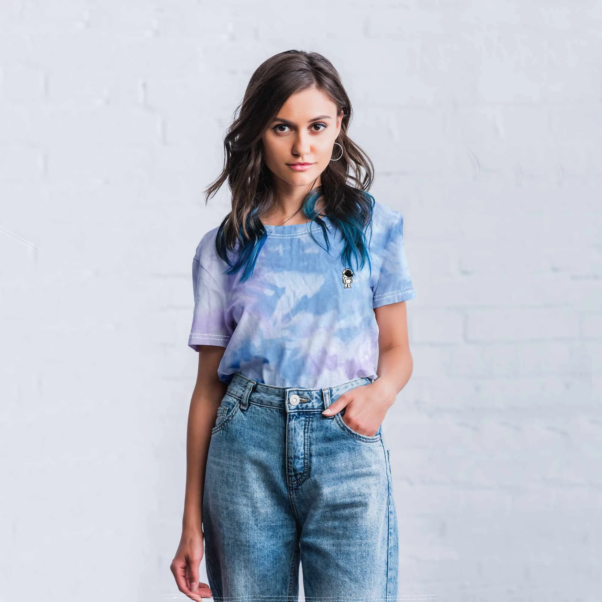 Dalix Tie Dye Astronaut Tee