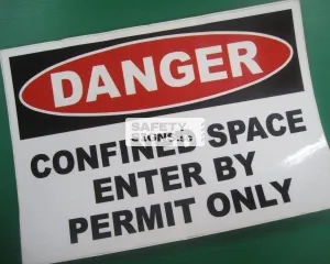 Danger Confined Space Enter By Permit Only (W102_VNL)