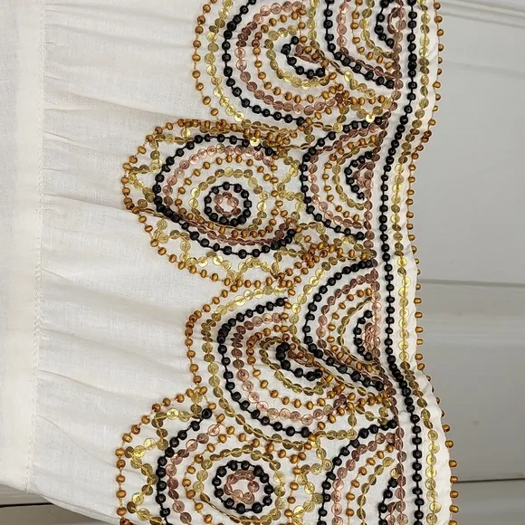 Debbie Shuchat Embellished, Sequined and Beaded Bohemian Full Maxi Skirt