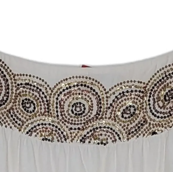 Debbie Shuchat Embellished, Sequined and Beaded Bohemian Full Maxi Skirt