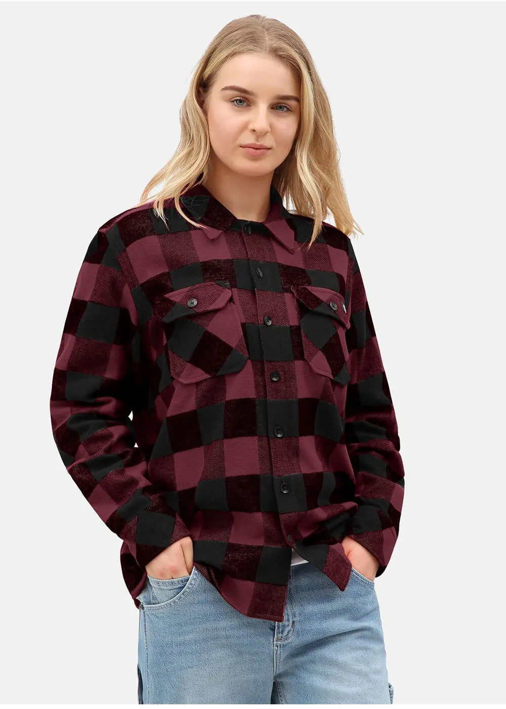 Dickies Mens Sacramento Flannel Shirt Maroon