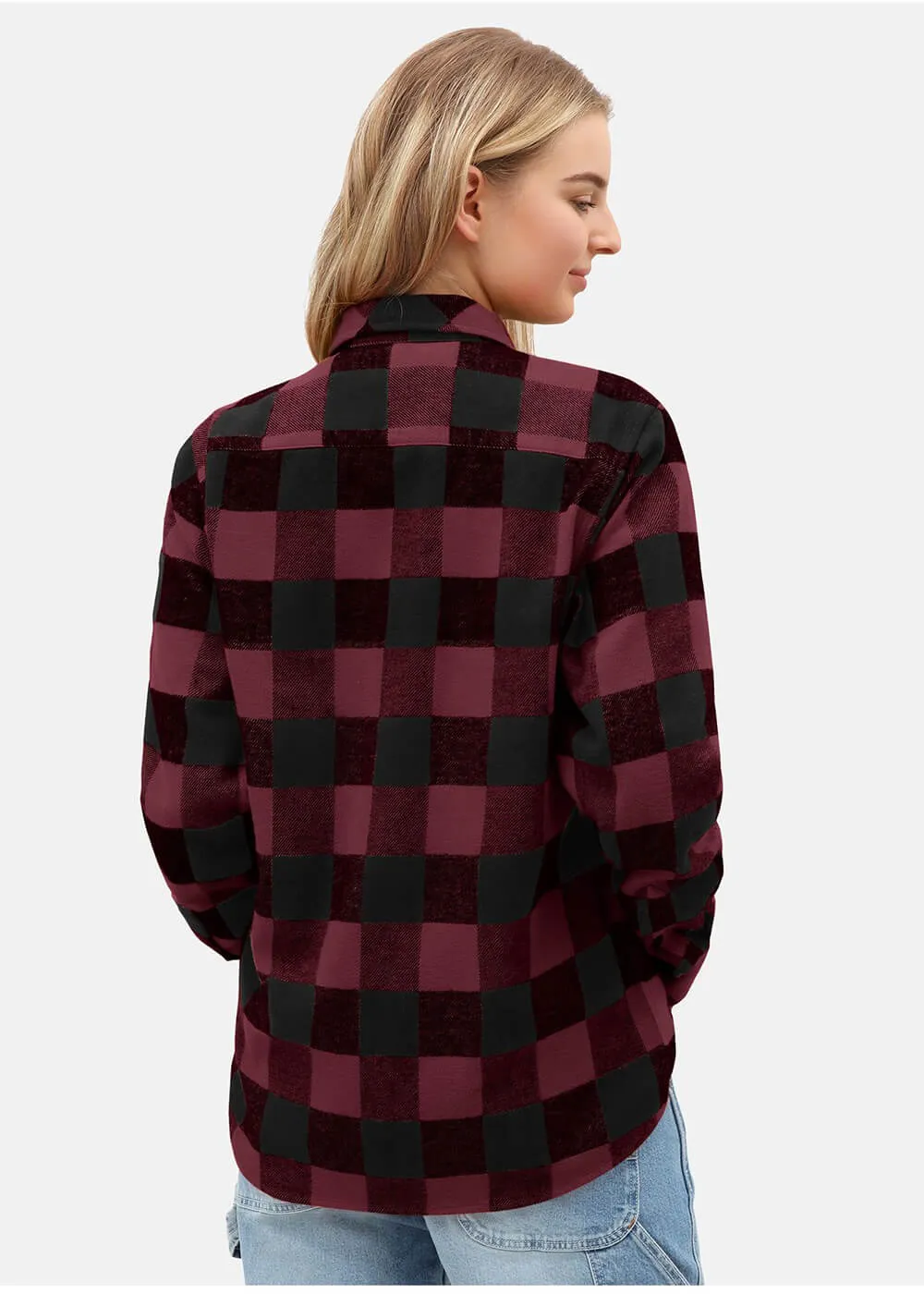 Dickies Mens Sacramento Flannel Shirt Maroon