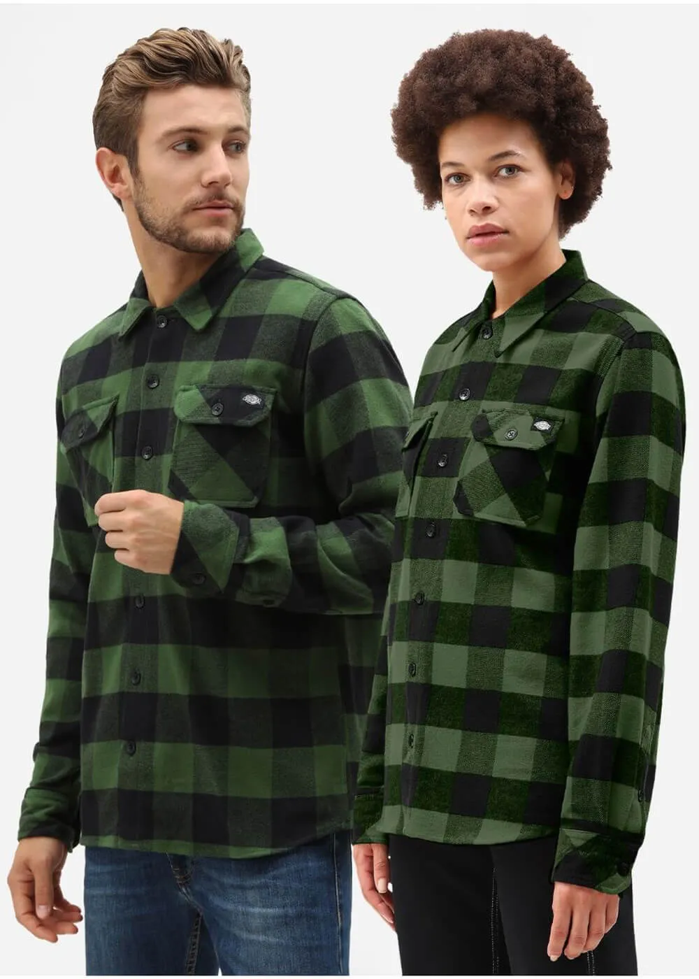 Dickies Mens Sacramento Flannel Shirt Pine Green