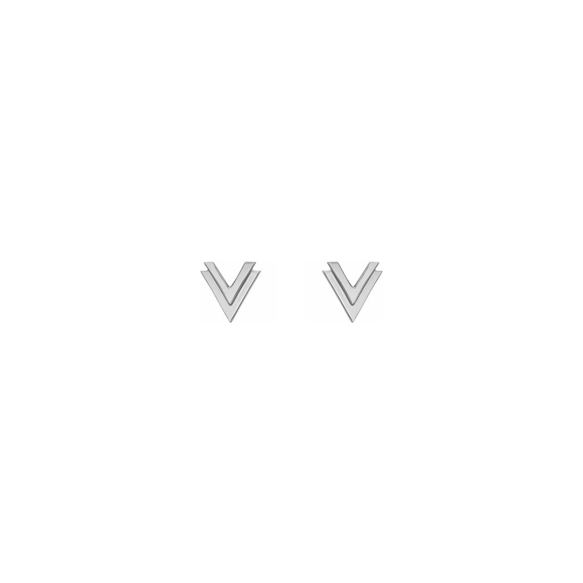 Double Chevron Stud Earrings