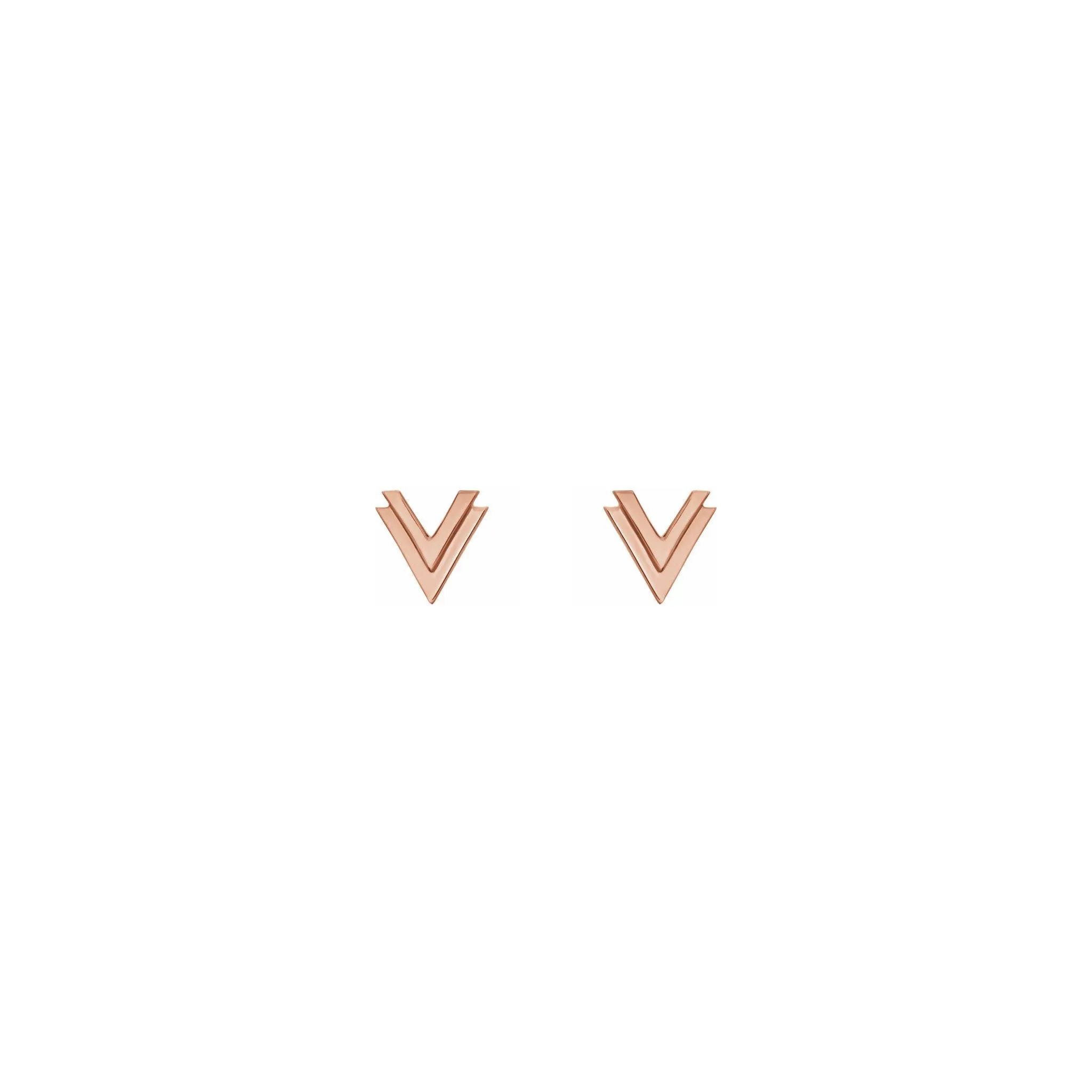 Double Chevron Stud Earrings