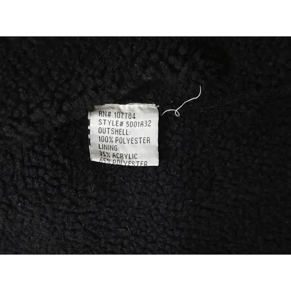 Embroidered Sherpa Lined Jacket Women XS Button Suede Like Black Cream Floral