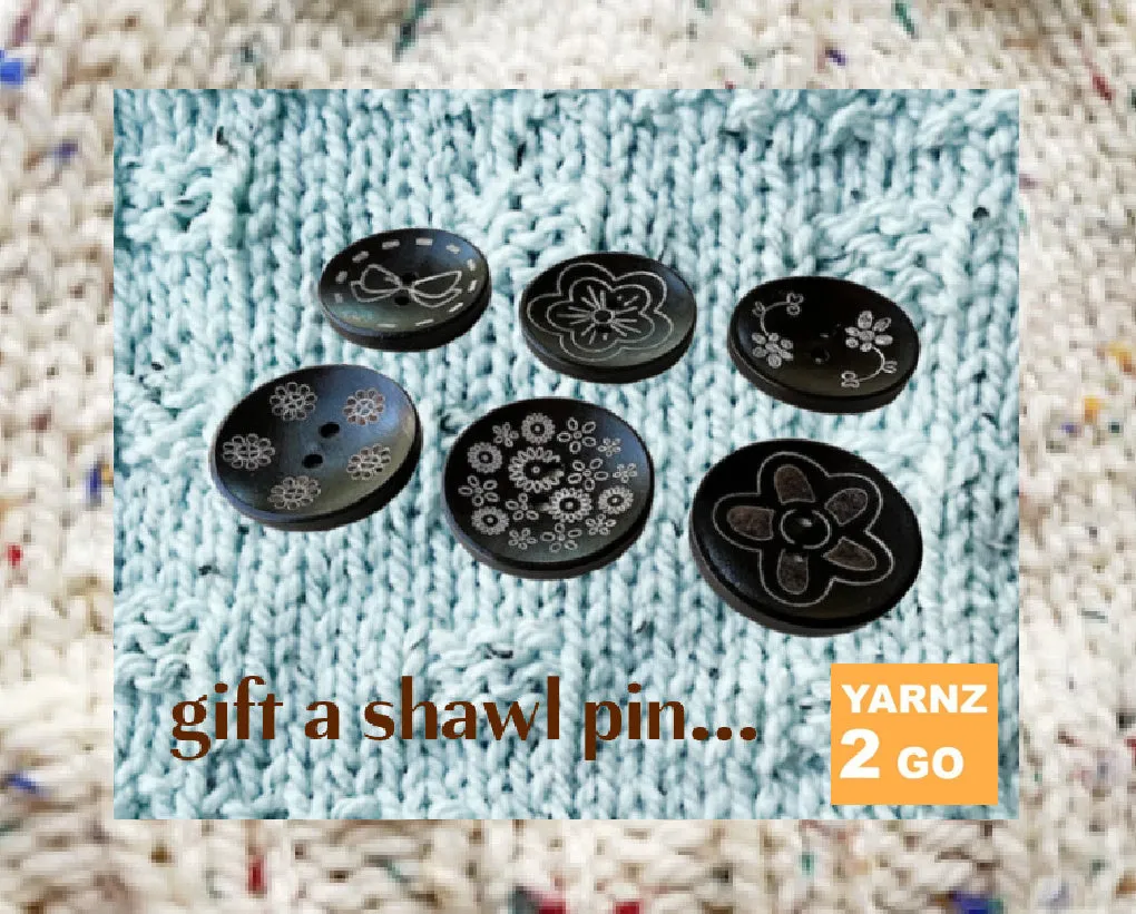 Engraved shawl pins