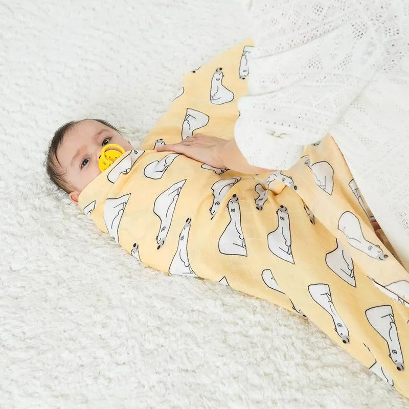 Extra Large Polar Bear Bamboo Muslin