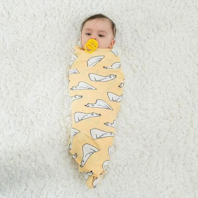 Extra Large Polar Bear Bamboo Muslin