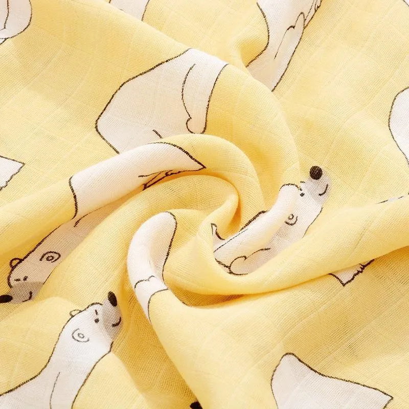 Extra Large Polar Bear Bamboo Muslin