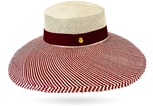 Fine MALIBU NATURAL PANAMA HAT DOWN WIDER BRIM (12CM)