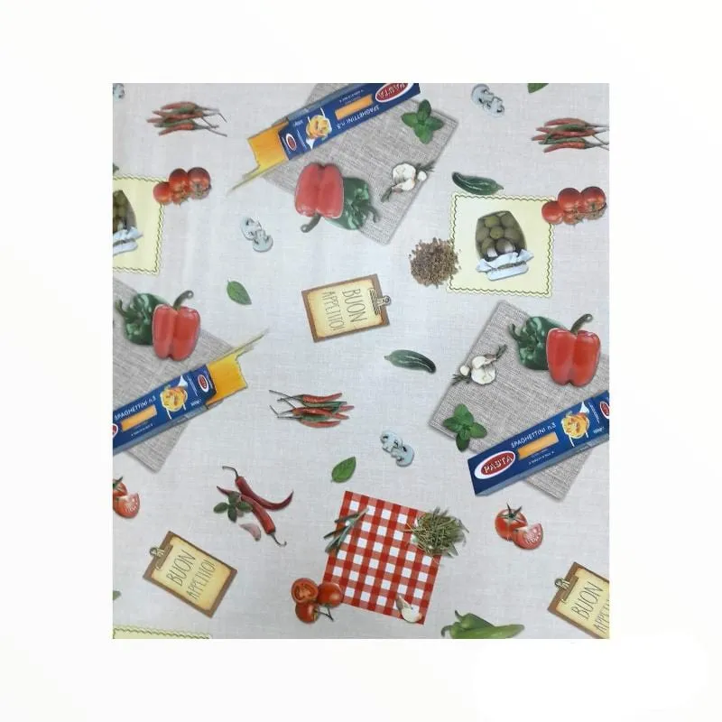 Flannel Backed Kitchen Plastic Tabling 116A 140 cm