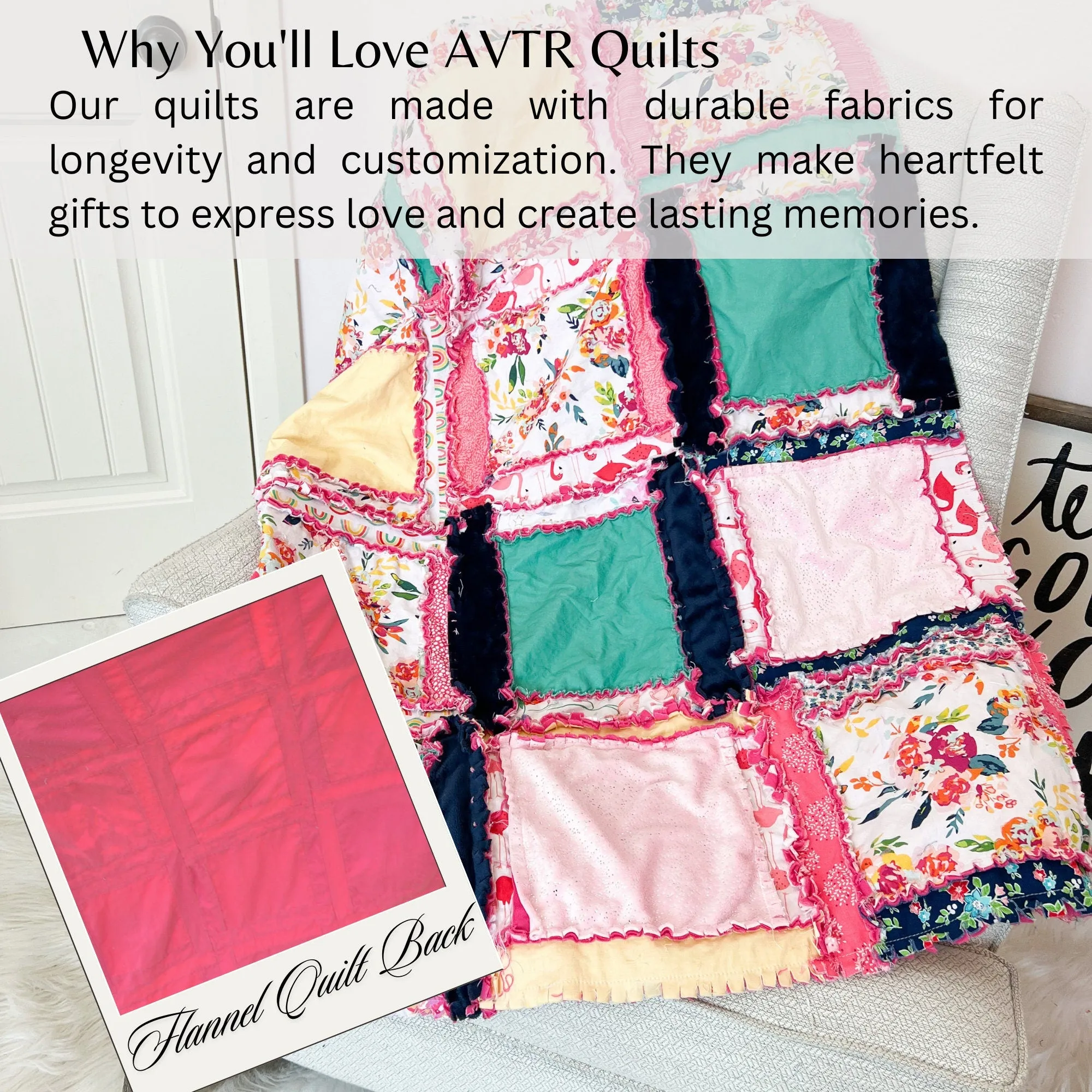 Floral Baby Girl Minky Mini Crib Quilt, Girls Quick Ship Quilts, Yellow Teal Pink Soft Rag Blanket for Girls