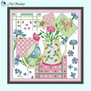 Flower Little Kitchen Still Life Pattern Cross Stitch