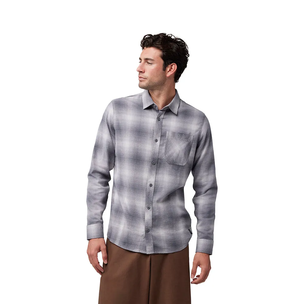 Fox Survivalist Stretch Flannel Ls Shirt - Light Grey