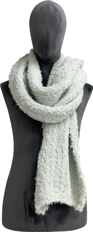 Free People Green Ever After Faux Fur Blanket Scarf One Size