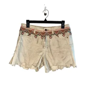 Free People We The Free women's frayed hem boho embroidered shorts size 27