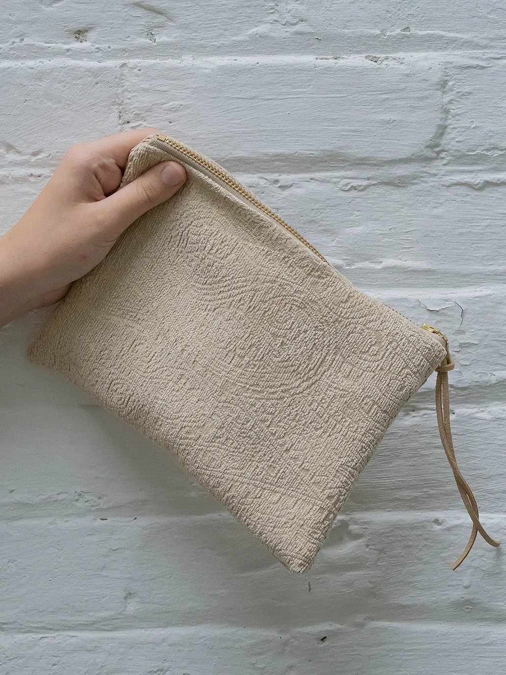 French Cream Chenille Purse by Ash & Rose