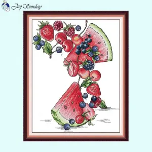 Fruit Pattern Crossstitch Pattern Watermelon