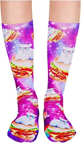 Funny Unisex 3D Print Cat Socks Novelty Christmas Gift for Men and Women Gifts For Cat Lovers