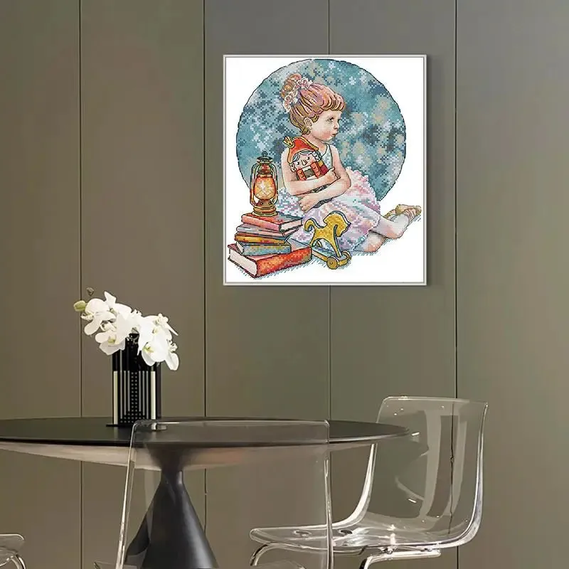 Girl with Nutcracker 14CT Cross Stitch Kit