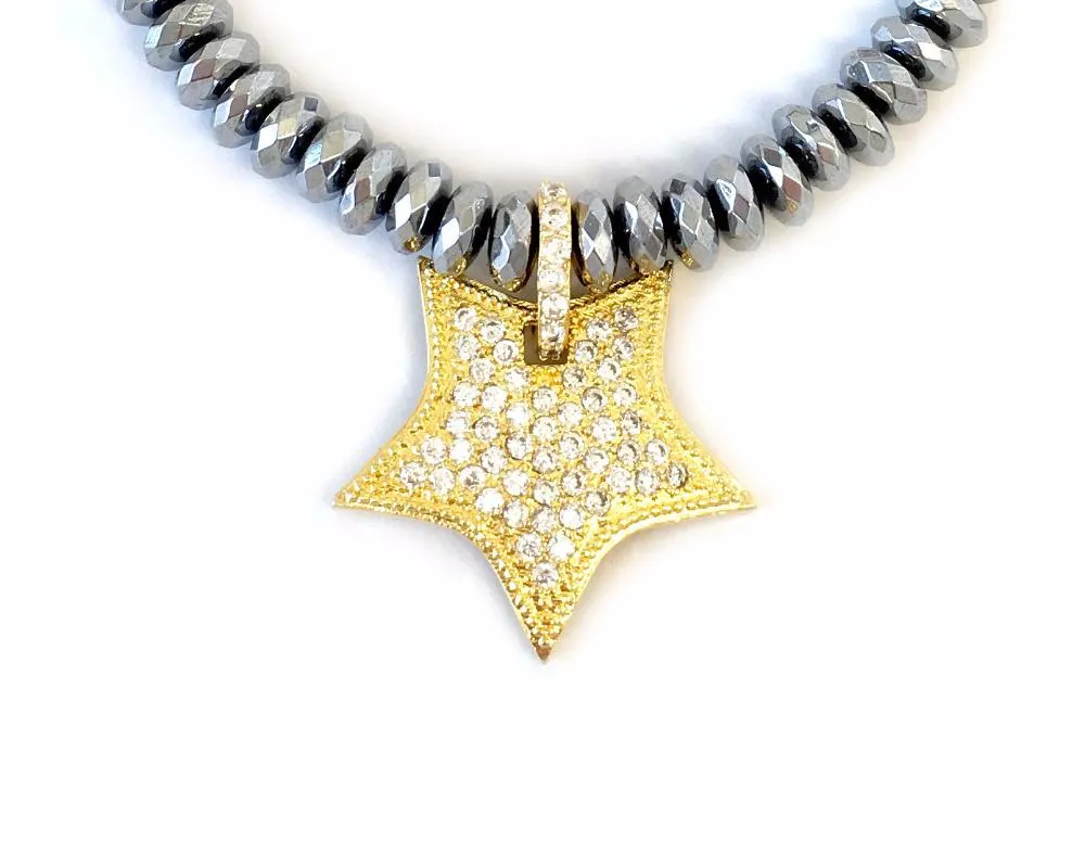 Gold Hanging Star Charm