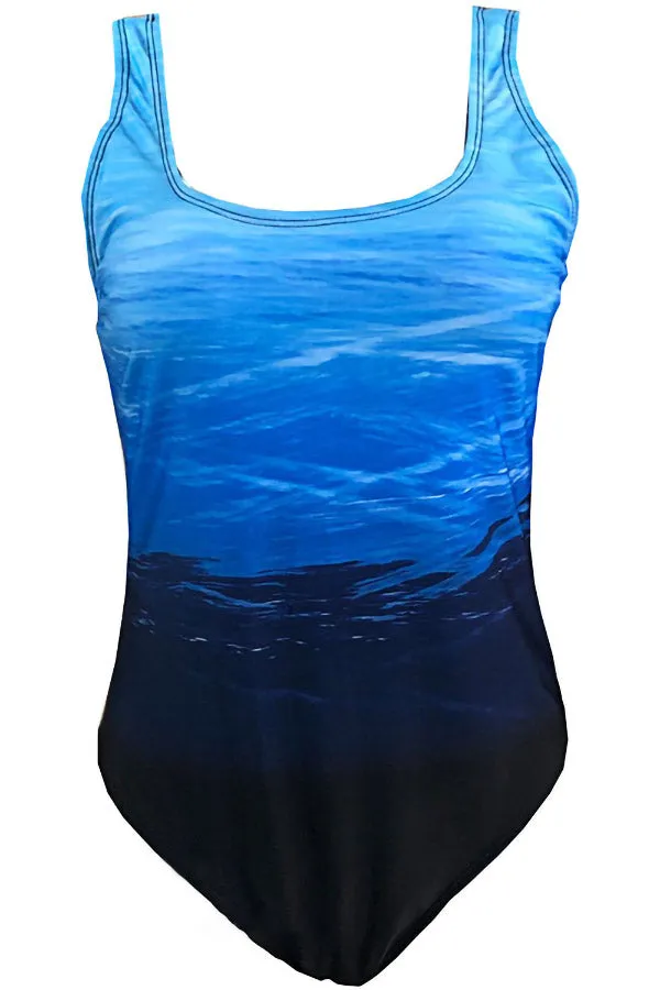 Gradient Print Swimsuit