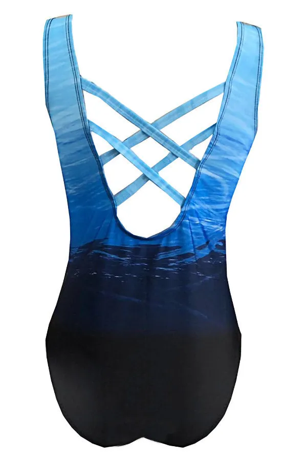 Gradient Print Swimsuit