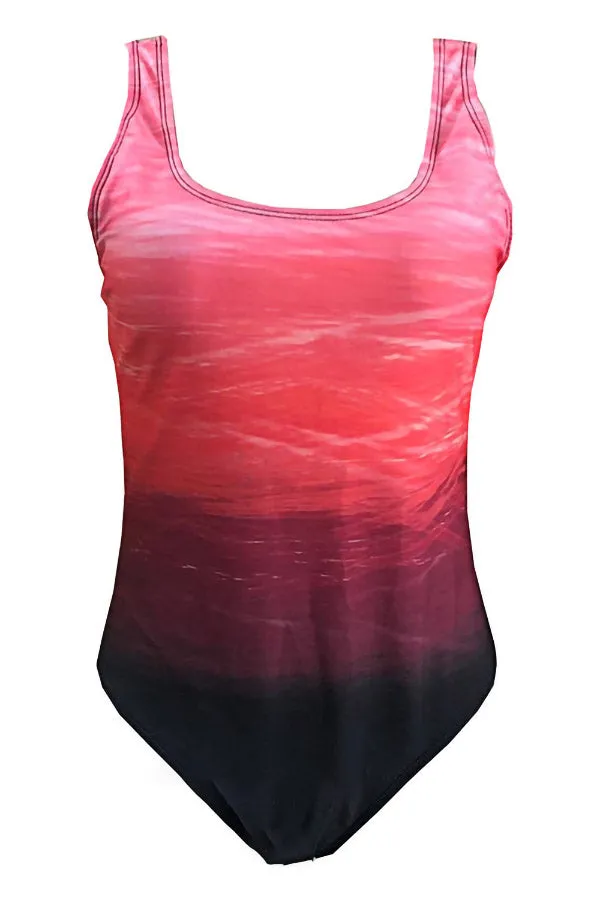 Gradient Print Swimsuit