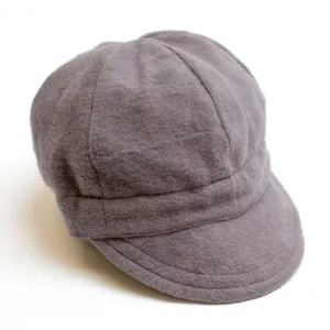 Gray Flannel Newsboy Cap