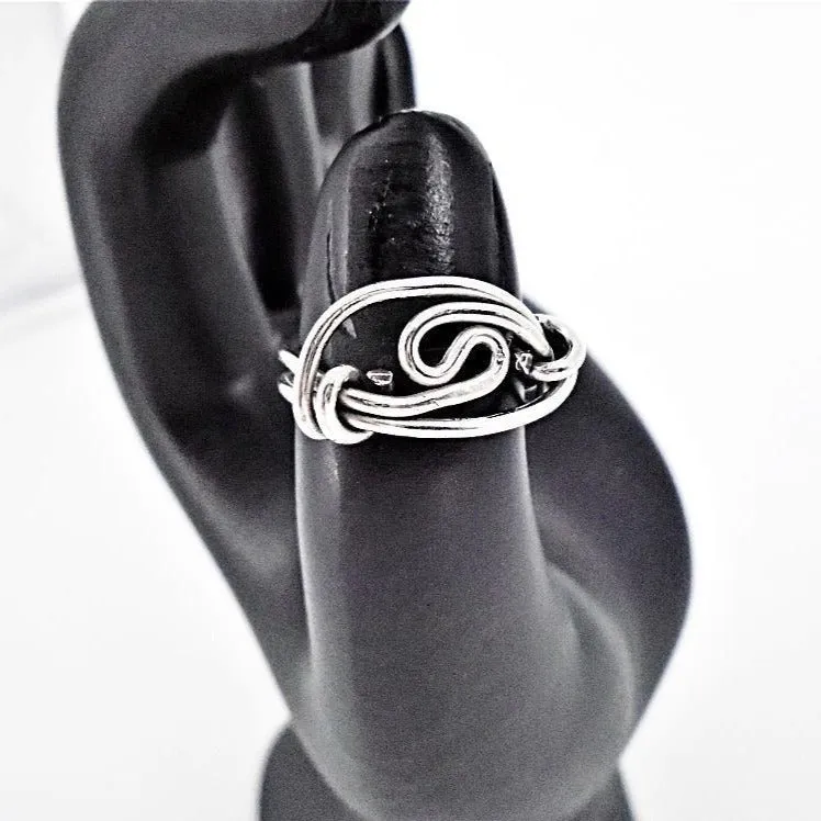 Handcrafted Sterling Silver 925 Yin Yang Balance Flower of Life Ring | Symbolic & Meaningful Design