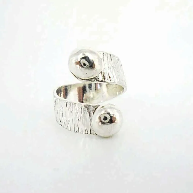 Handmade Sterling Silver .925 Hammered Texture Minimalist Rings | Adjustable & Chic