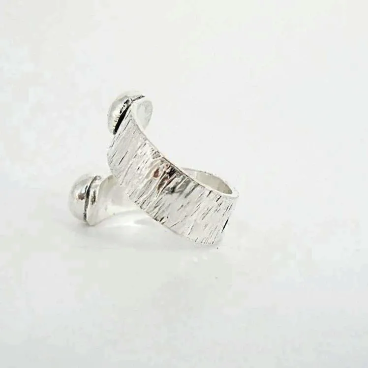 Handmade Sterling Silver .925 Hammered Texture Minimalist Rings | Adjustable & Chic