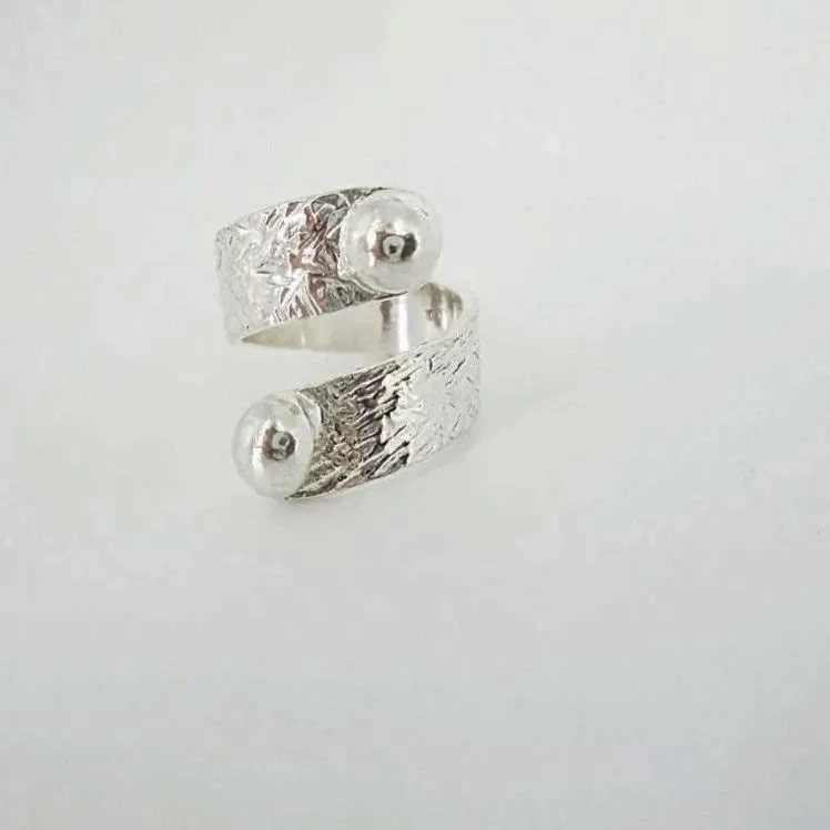 Handmade Sterling Silver .925 Hammered Texture Minimalist Rings | Adjustable & Chic