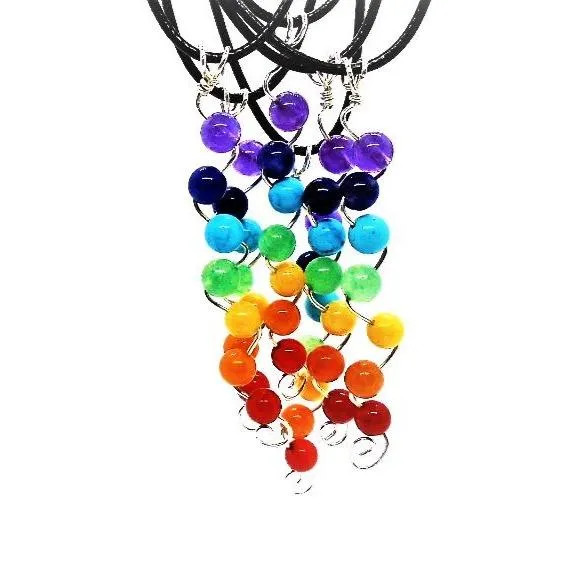 Handmade Sterling Silver Chakra Pendant Necklace – Energy Balancing with Healing Stones