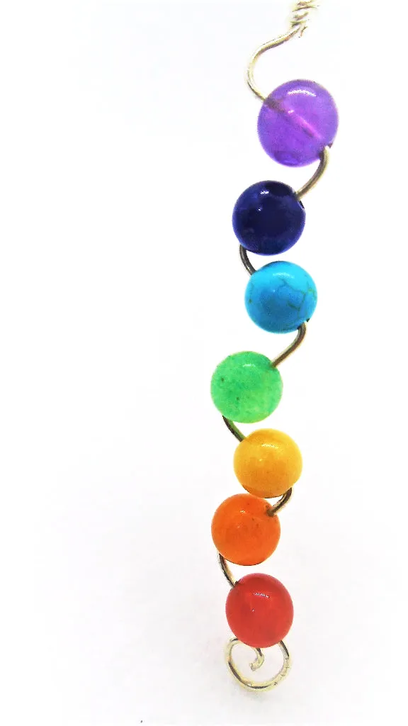 Handmade Sterling Silver Chakra Pendant Necklace – Energy Balancing with Healing Stones