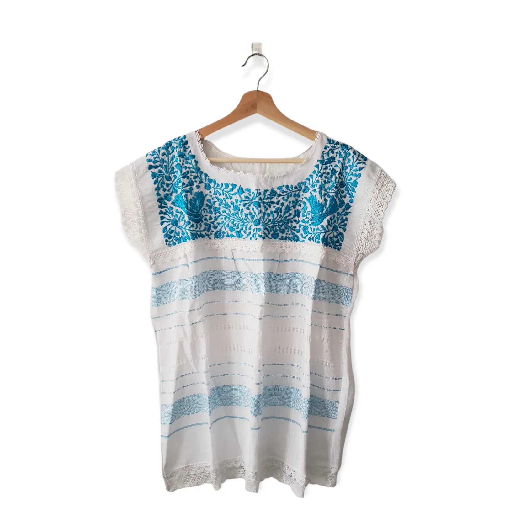 Handmade Woven Mexican  Dove Bird Shirt from Oaxaca