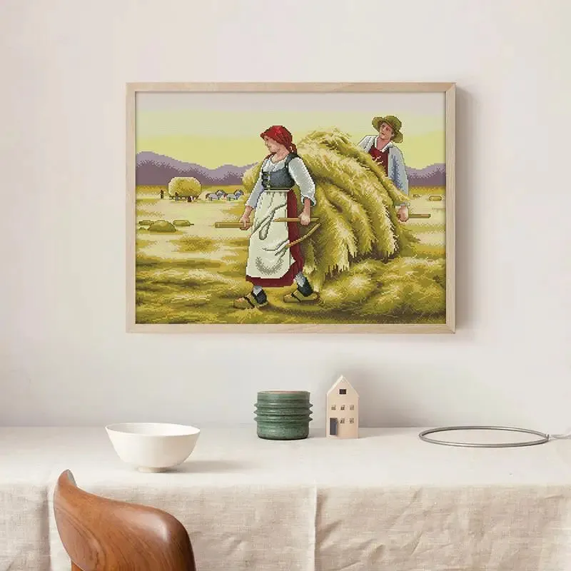 Harvest Farmer Joy Sunday Cross Stitch