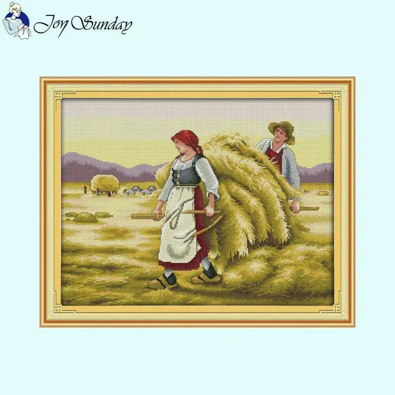 Harvest Farmer Joy Sunday Cross Stitch