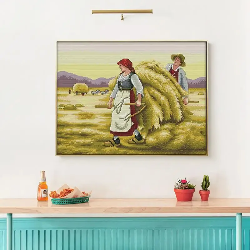 Harvest Farmer Joy Sunday Cross Stitch