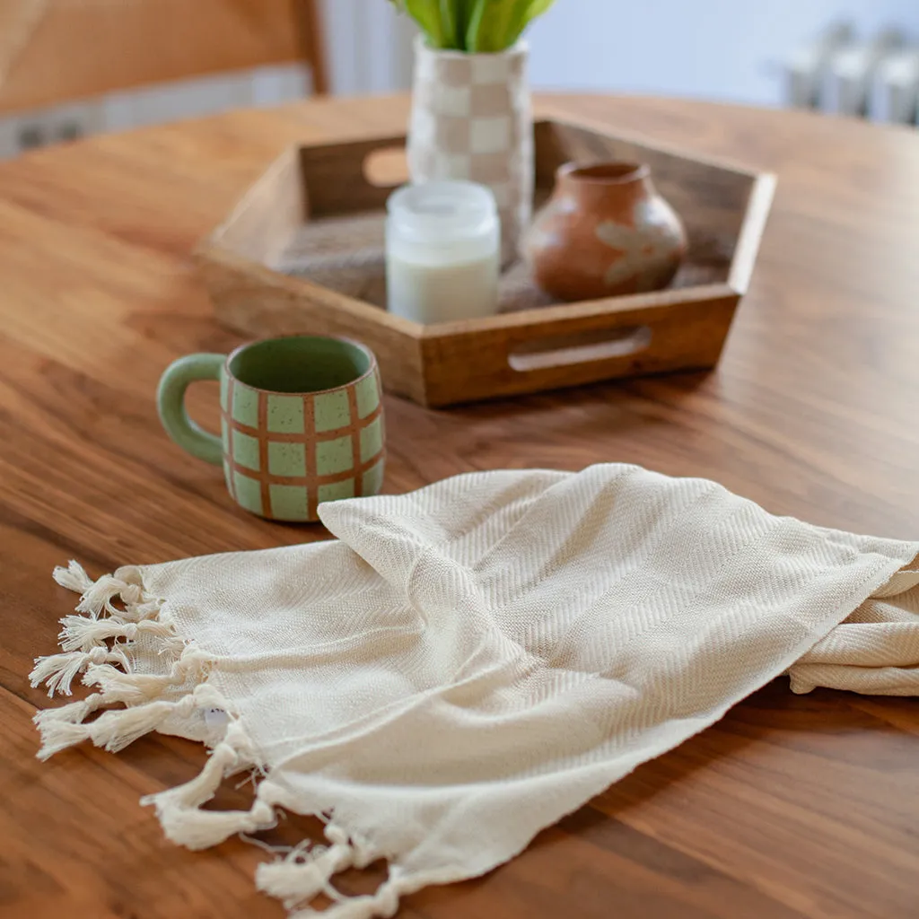 Herringbone Turkish Hand Towel by SLATE   SALT