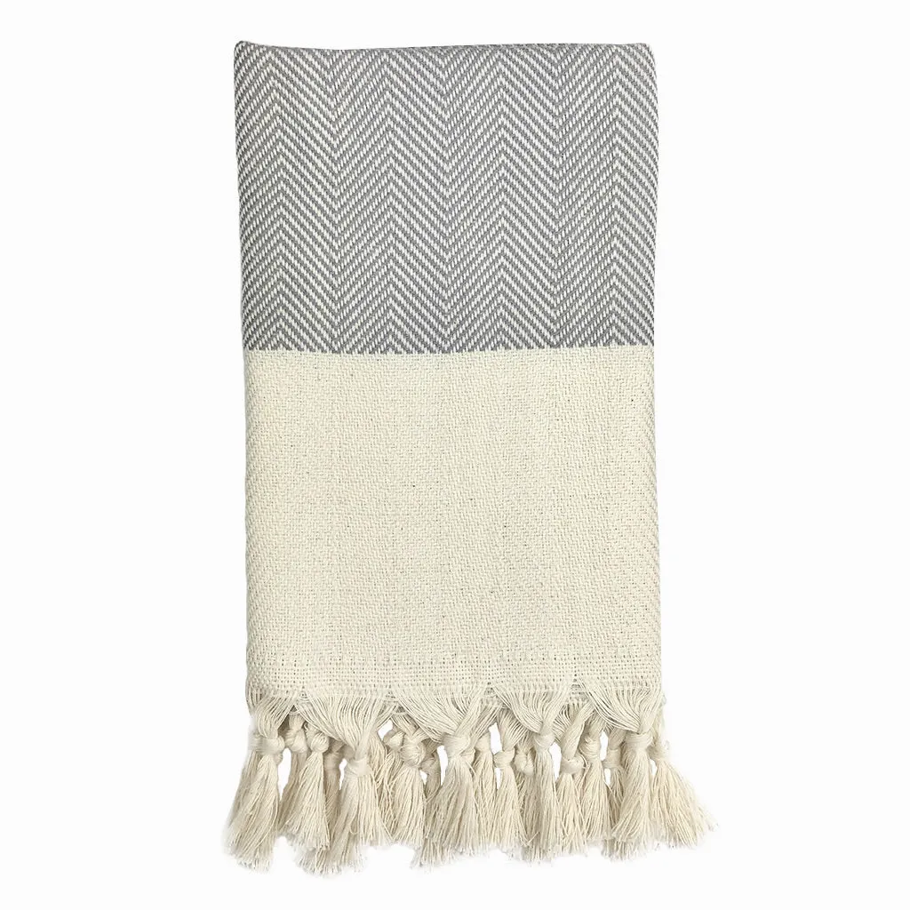 Herringbone Turkish Hand Towel by SLATE   SALT
