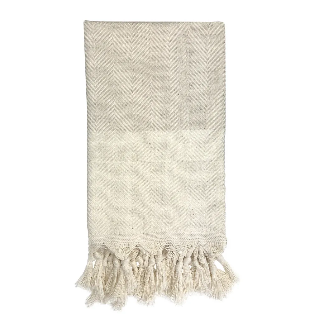 Herringbone Turkish Hand Towel by SLATE   SALT