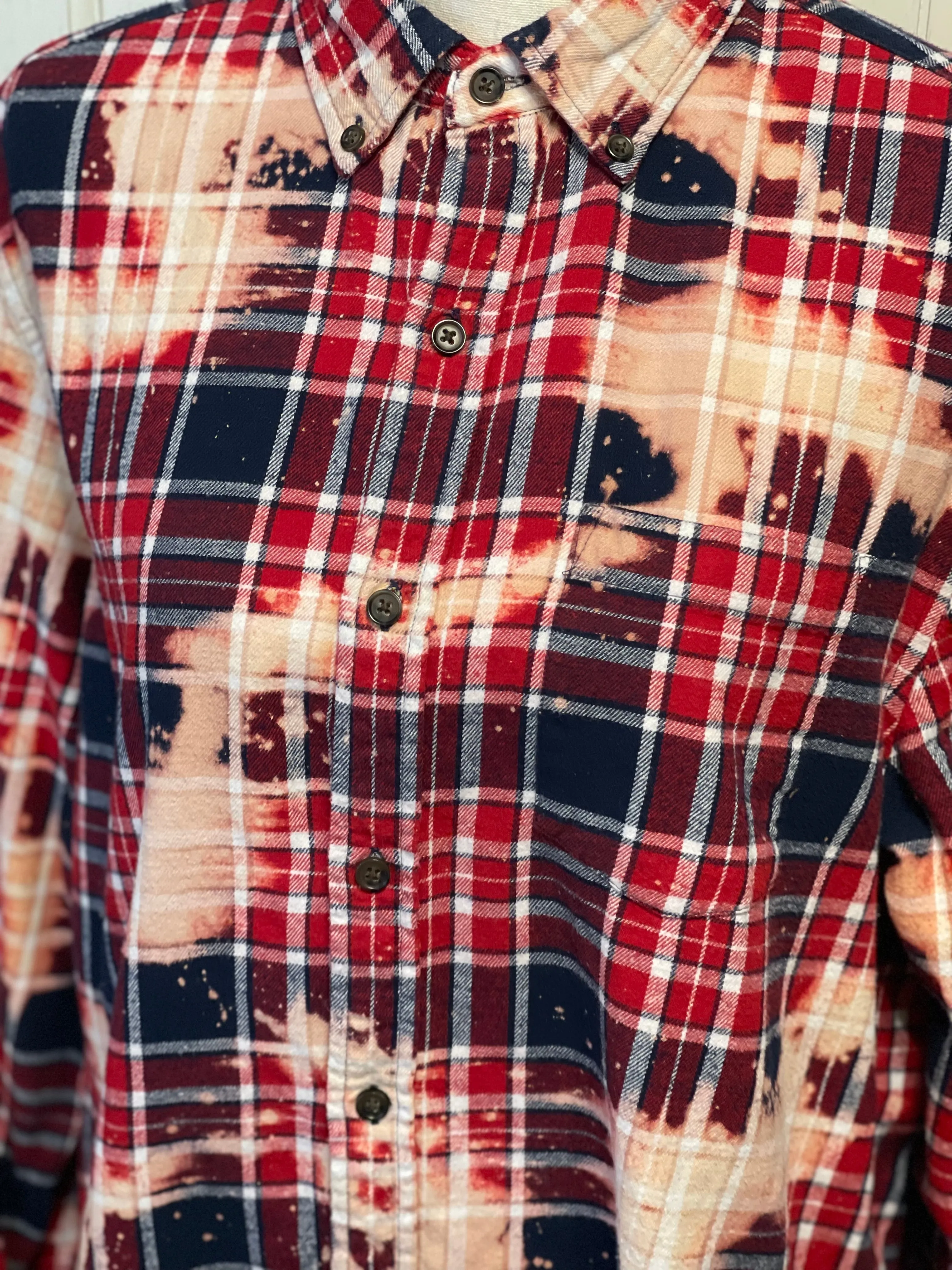 Holly Distressed Flannel ~ Unisex Size Medium