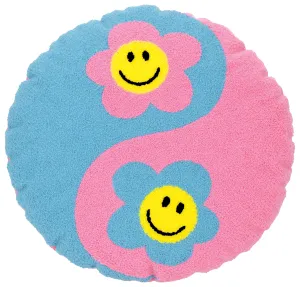 Iscream Yin Yang Daisy Chenille Pillow
