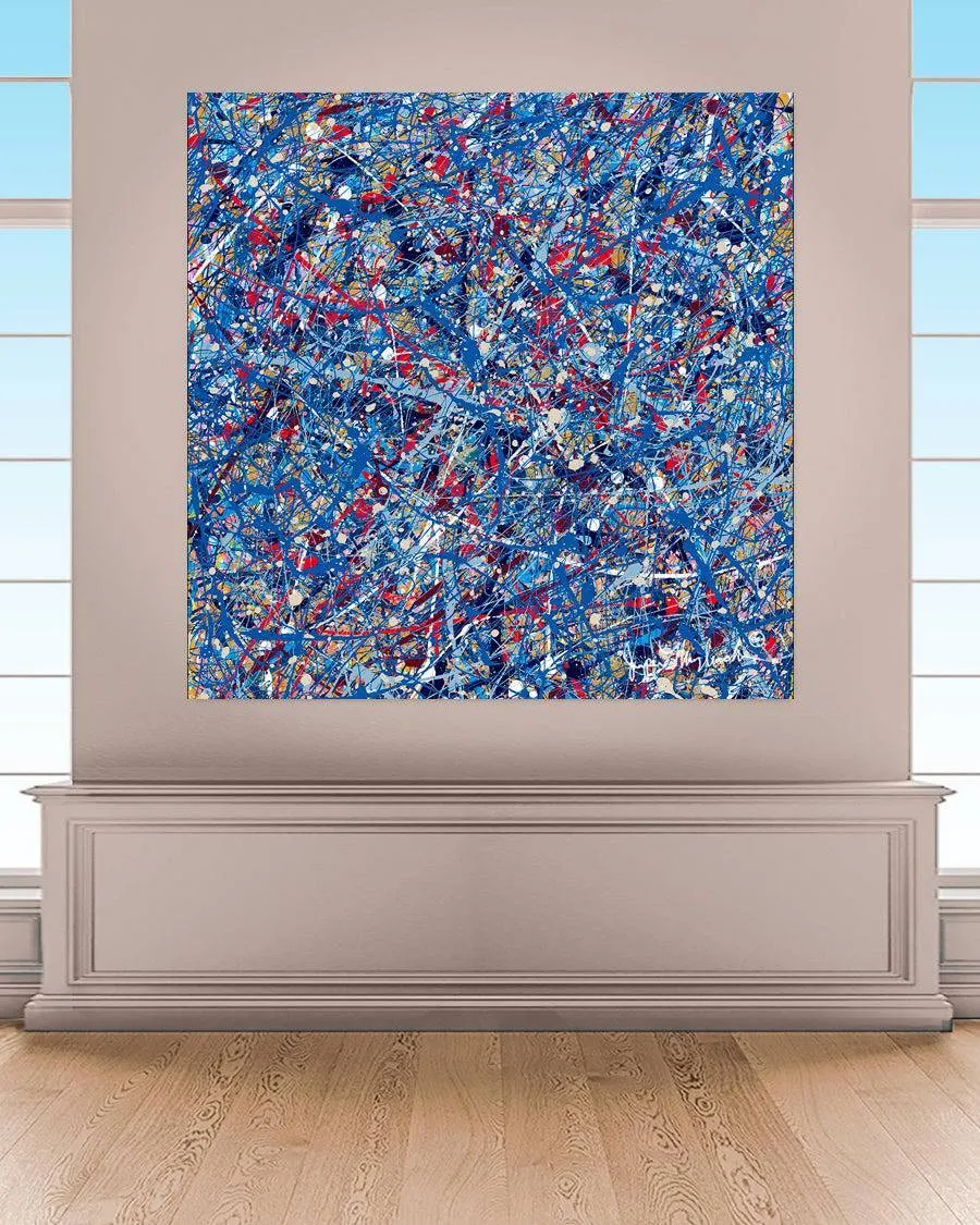 It's Raining in Space  (Print on Canvas)