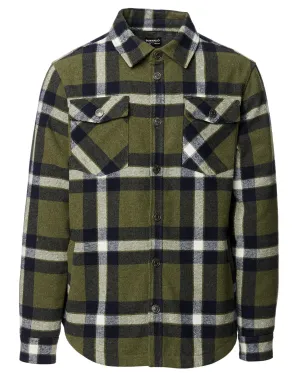 Japuy Men's Plaid Shacket in Green - BM23653